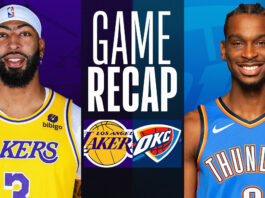 Lakers Vs OKC Thunder Match Player Stats