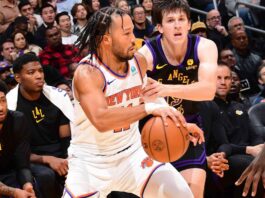 knicks vs lakers match player stats