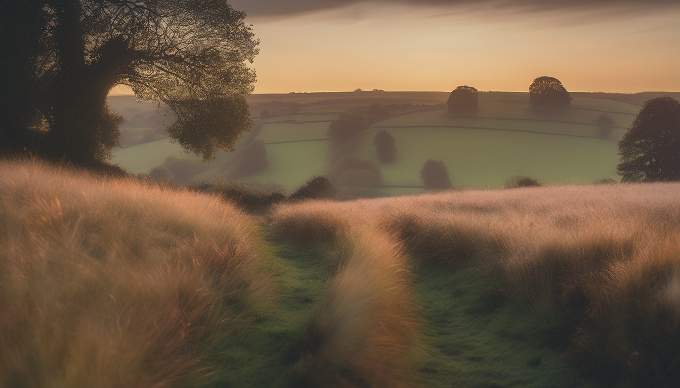 The Tranquil Atmosphere of Smitham Downs at Dawn