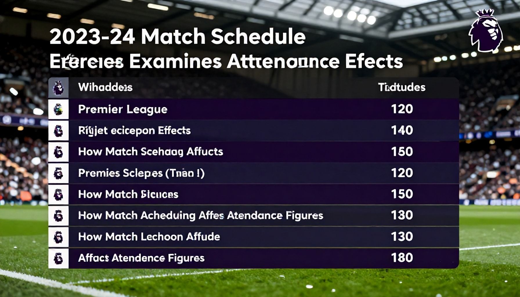 2023-24 Match Scheduling: Premier League Examines Attendance Effects