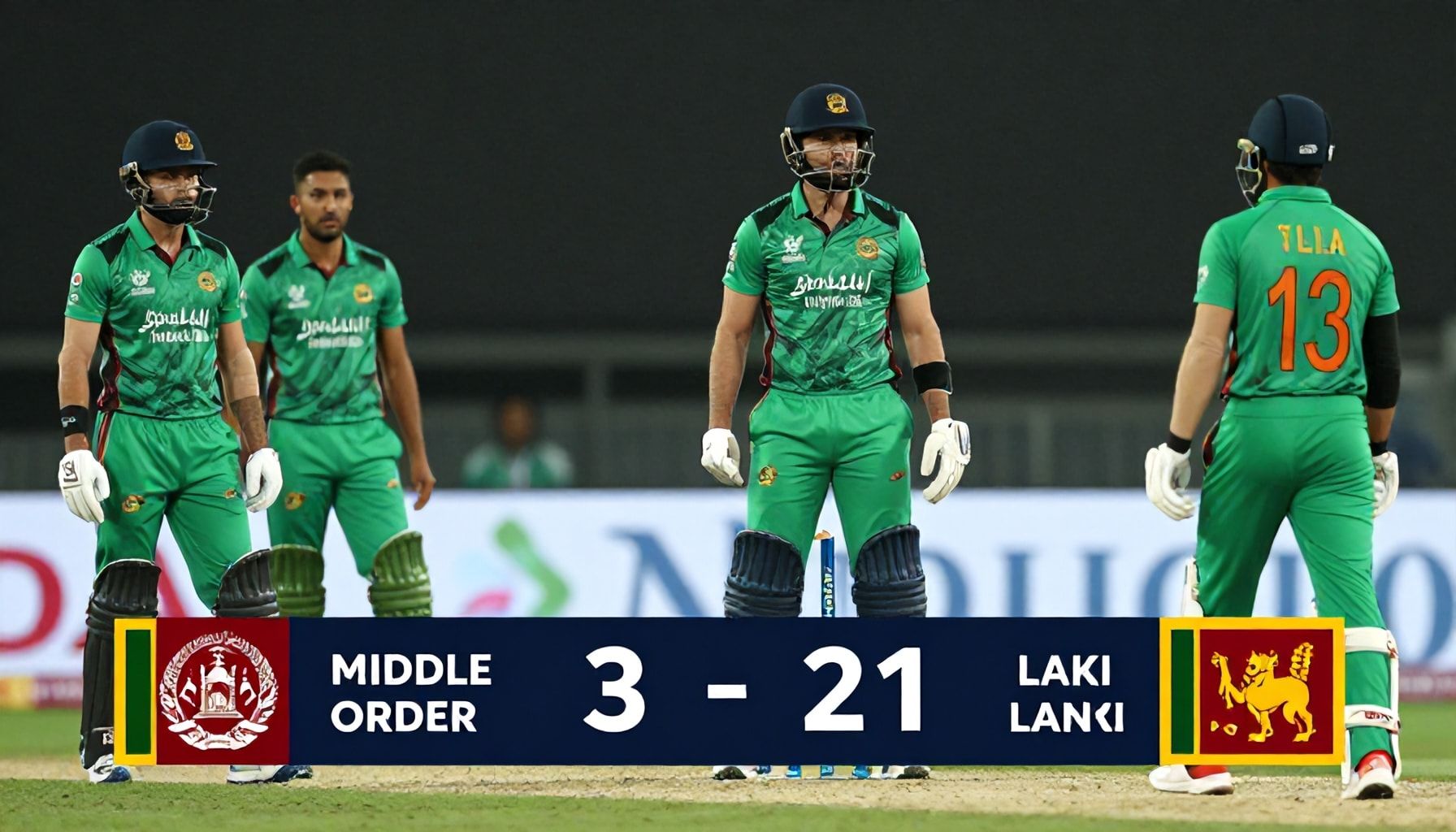 Afghanistan's Middle Order Steers Team to Competitive Total