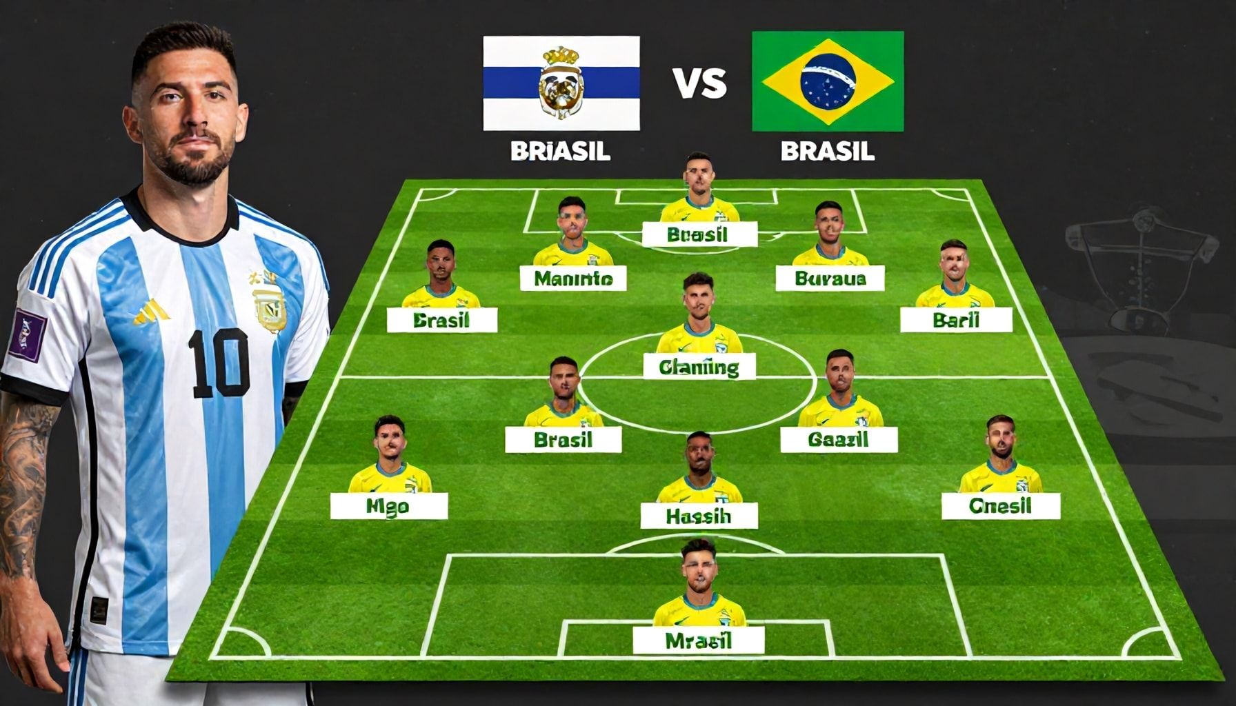 Argentina and Brazil unveil star-studded lineups for high-stakes clash