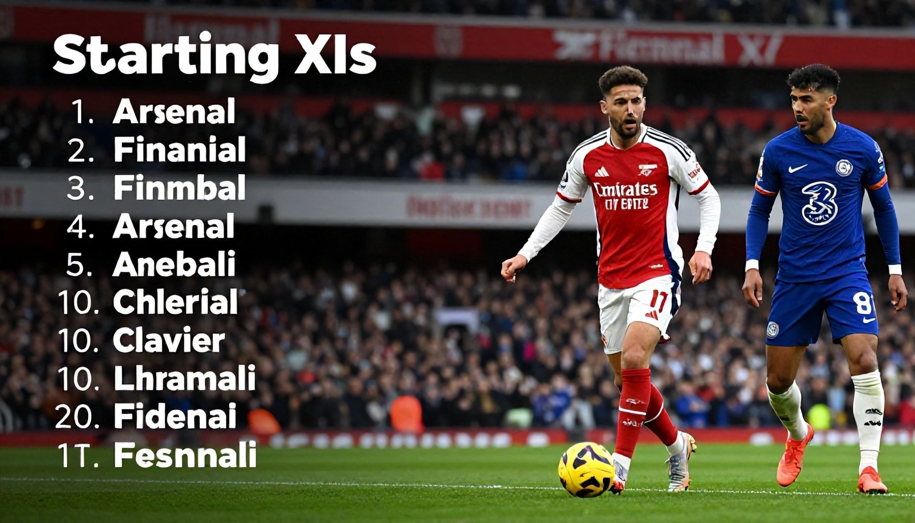 Arsenal and Chelsea Finalise Starting XIs for High-Stakes Showdown