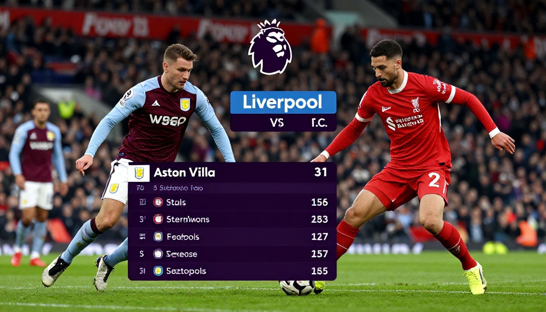 Aston Villa and Liverpool FC Battle for Premier League Points