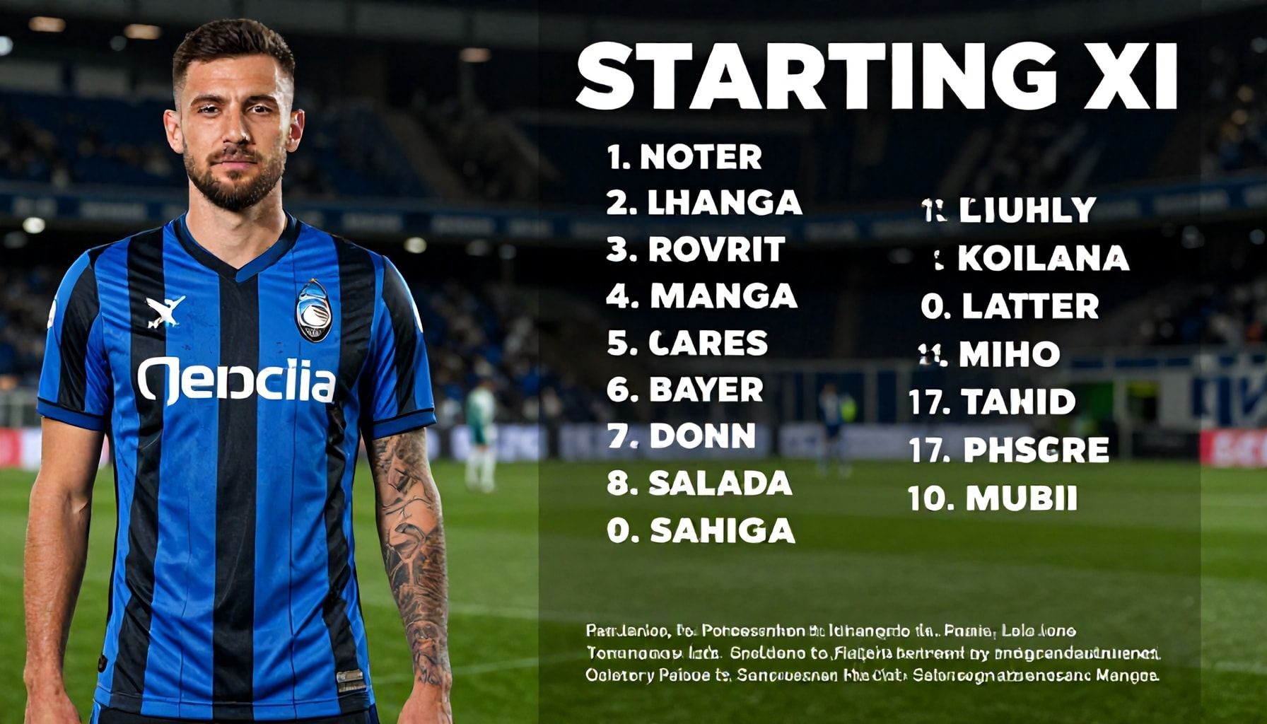 Atalanta BC and Sassuolo Confirm Starting XI for Sunday Showdown