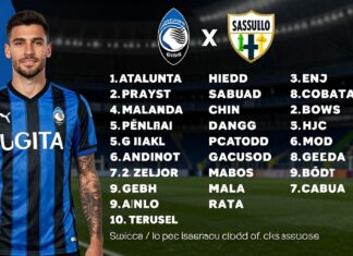 Atalanta BC and Sassuolo announce lineups for Sunday clash