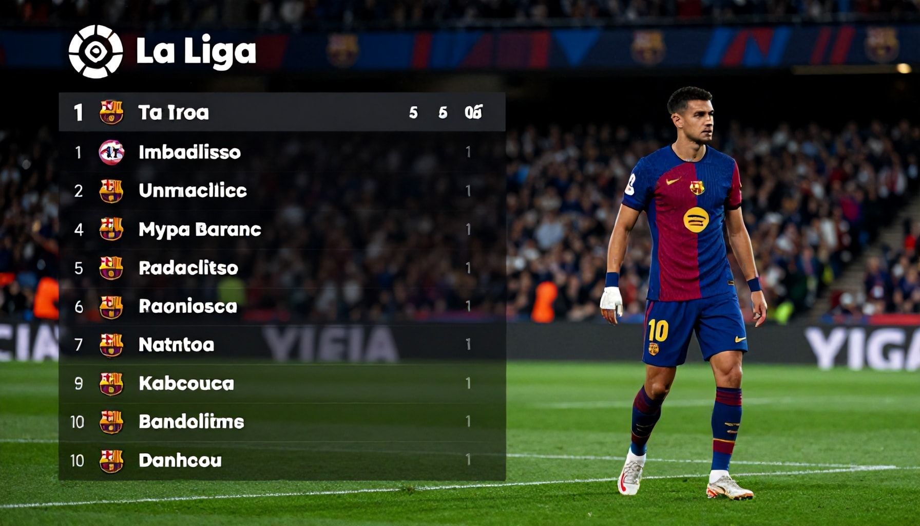 Barcelona secures top spot in La Liga table