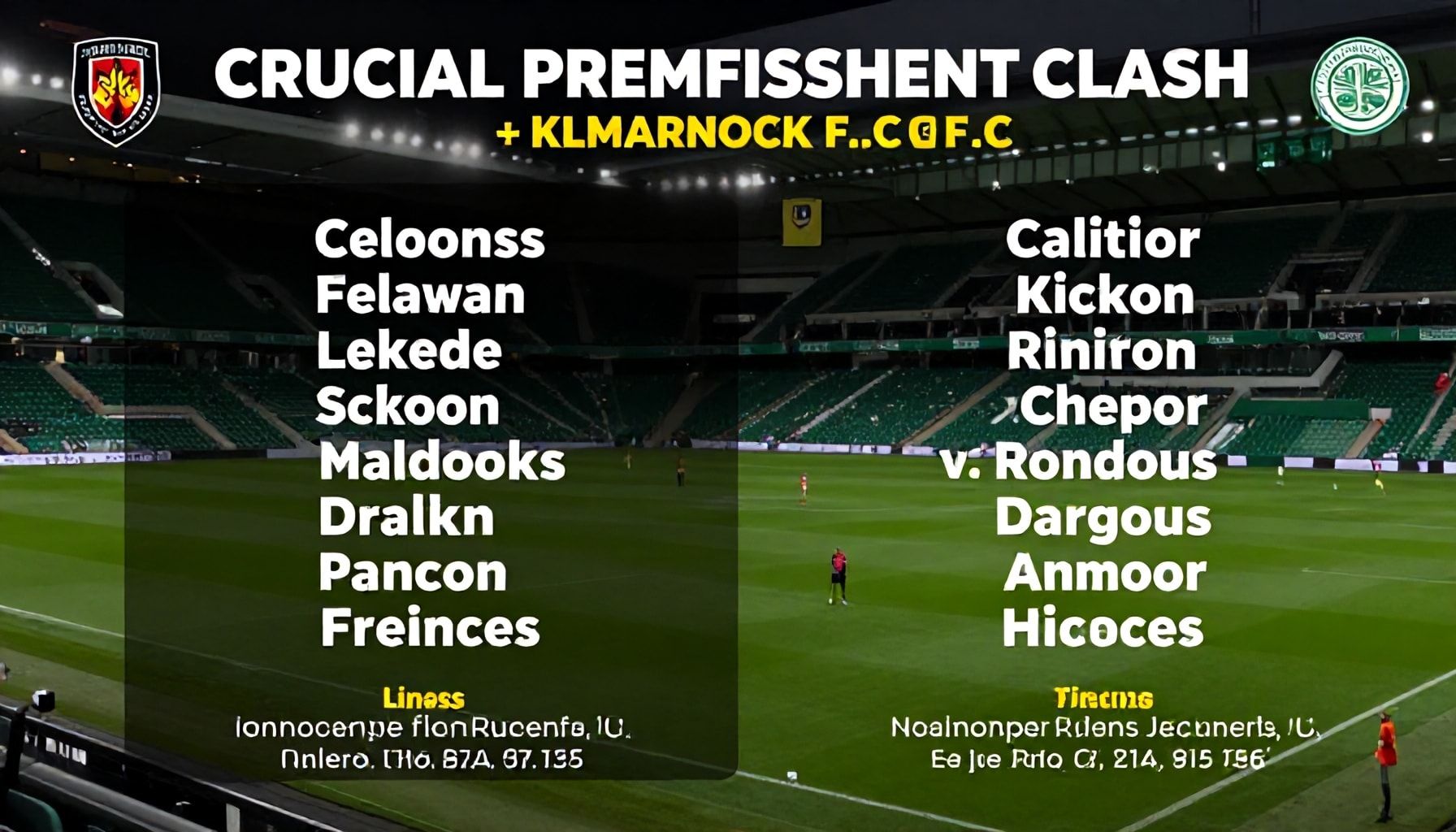 Both Teams Announce Lineups for Crucial Premiership Clash