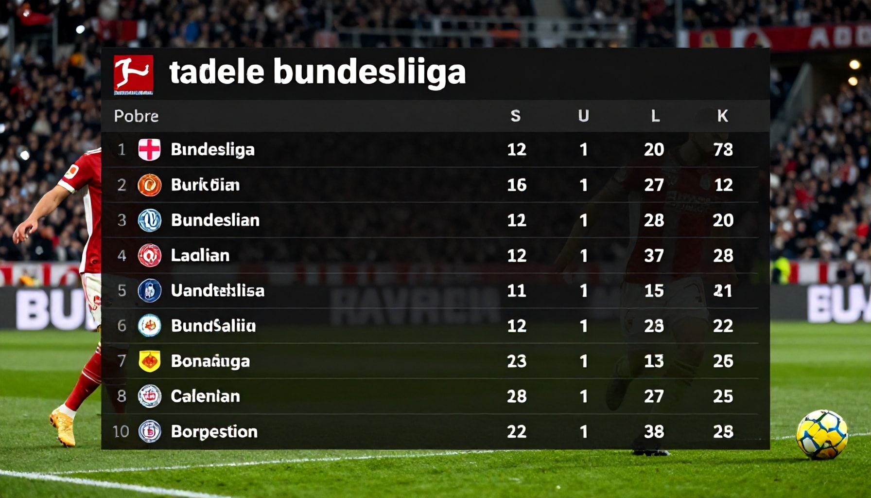 Bundesliga Introduces New League Table Format