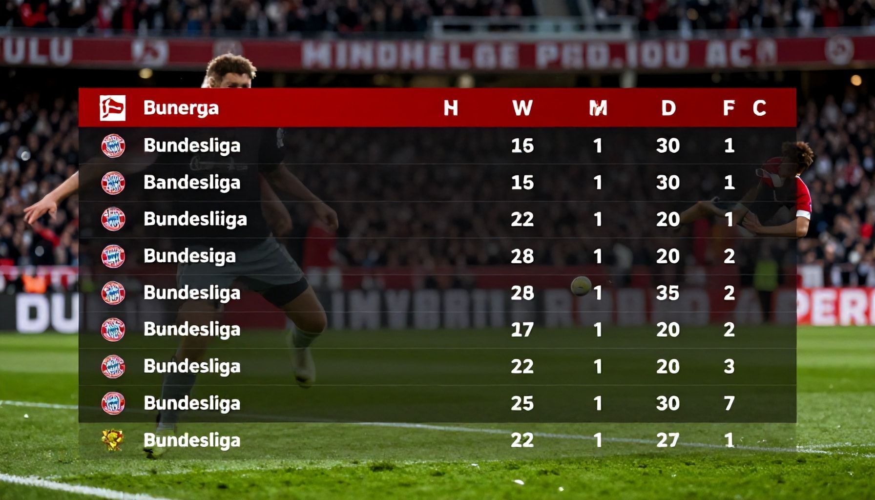Bundesliga Table Sees Bayern Munich Consolidate Position