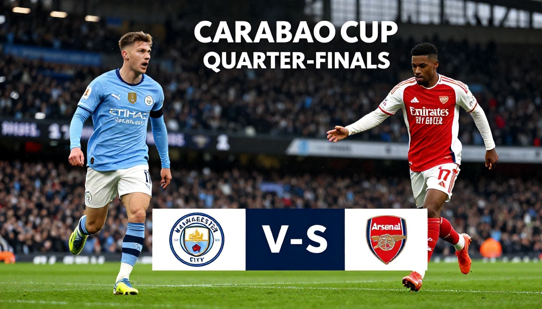 Carabao Cup Quarter-Finals Set: Manchester City vs Arsenal