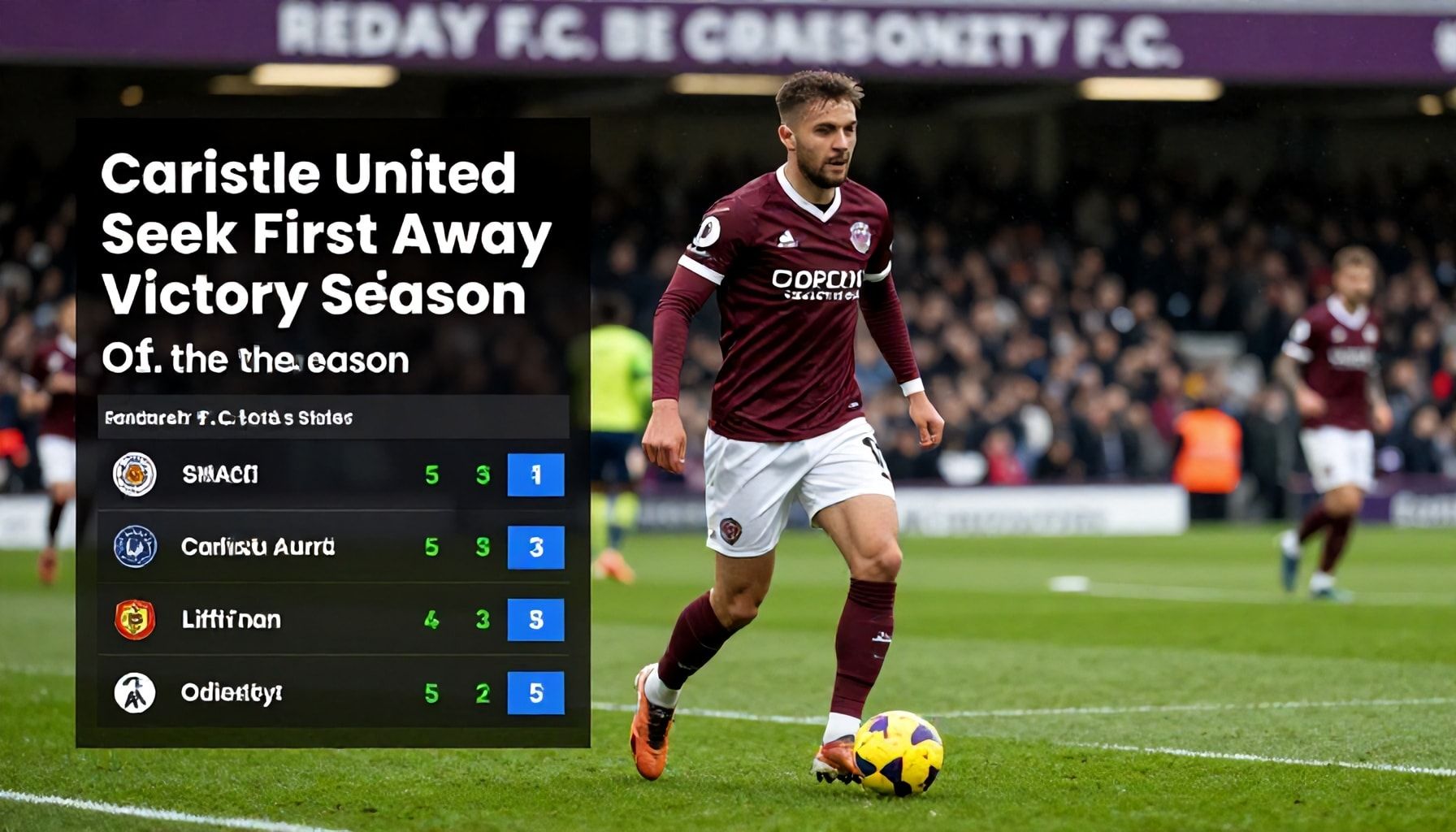 Carlisle United Seek First Away Victory of the Season
