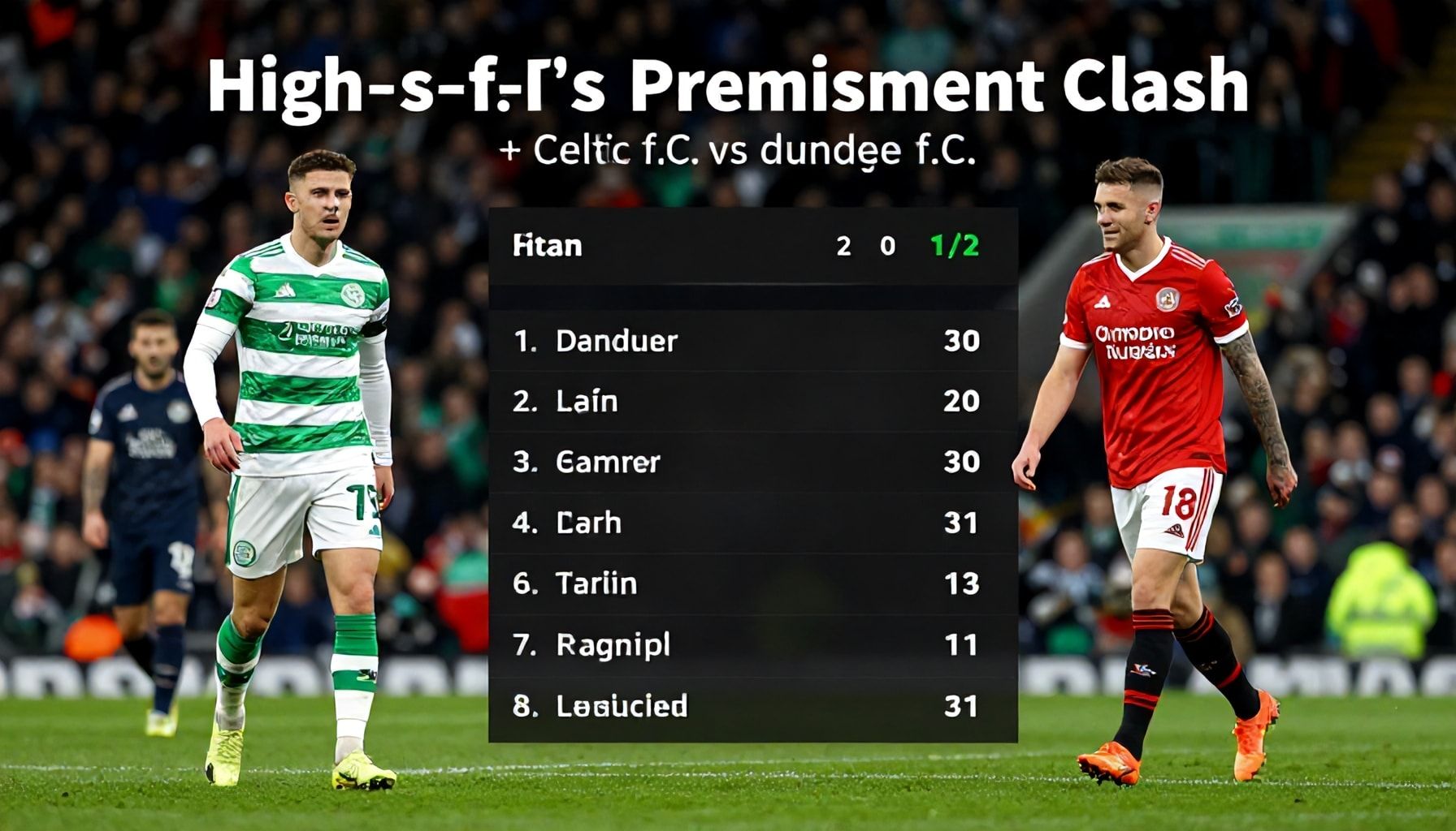 Celtic FC and Dundee FC Lock Horns in High-Stakes Premiership Clash
