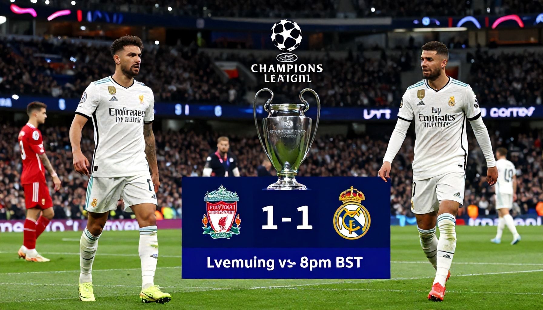 Champions League final kicks off at 8pm BST, with millions expected to tune in worldwide