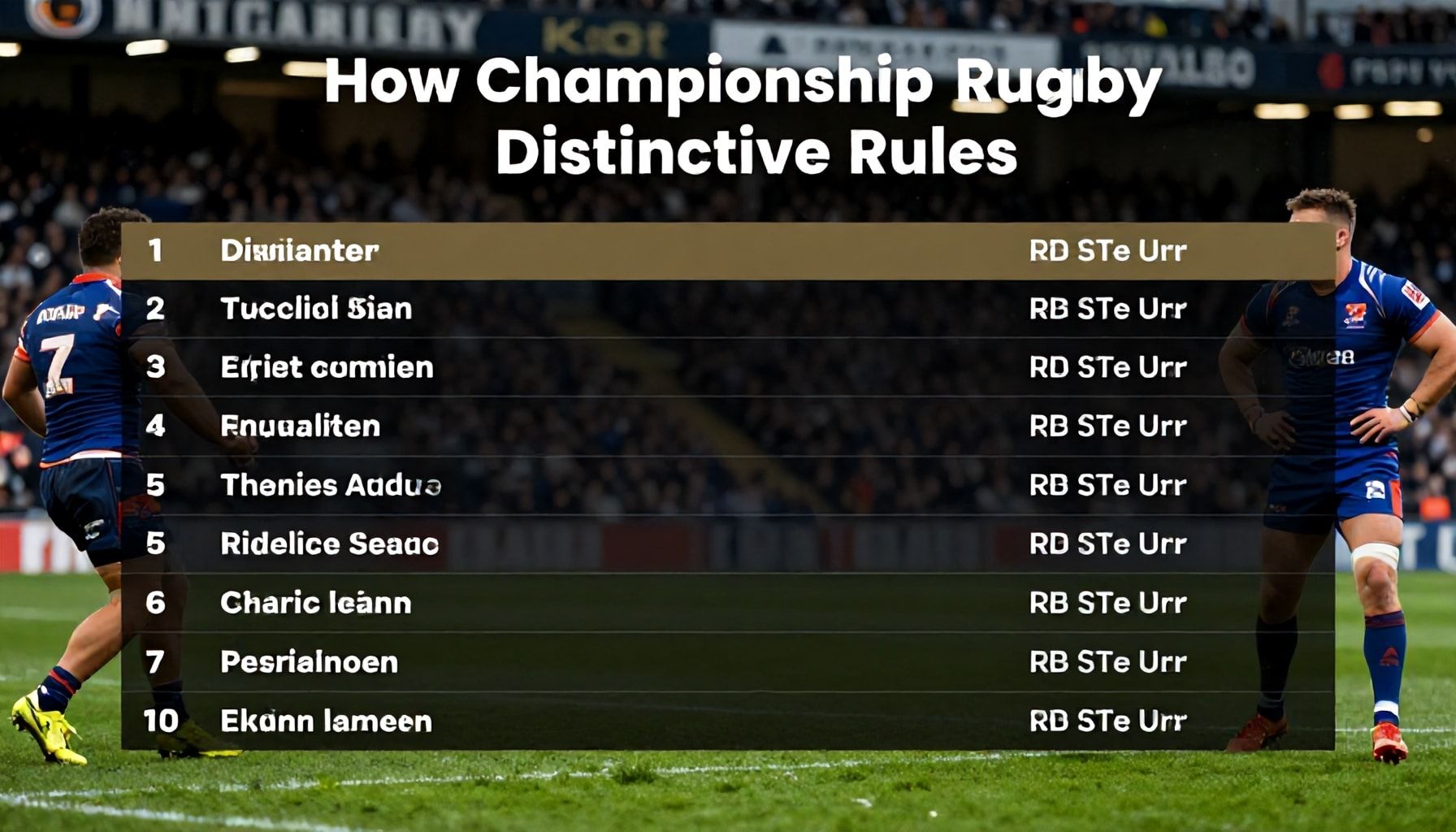 Championship Rugby's Distinctive Rules Redefine the Game
