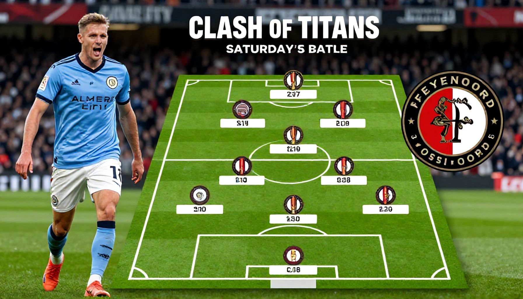 Clash of Titans: Almere City and Feyenoord Prepare for Saturday's Battle