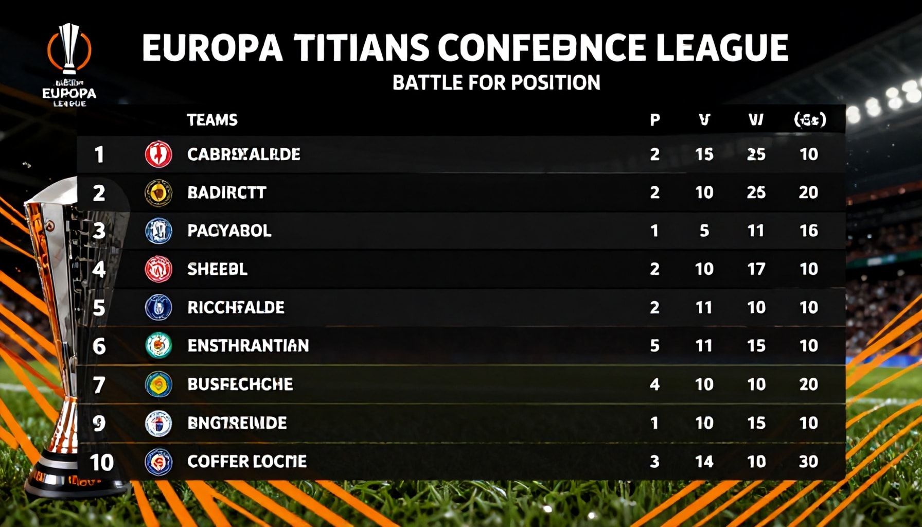Clash of Titans: Europa Conference League Teams Battle for Position