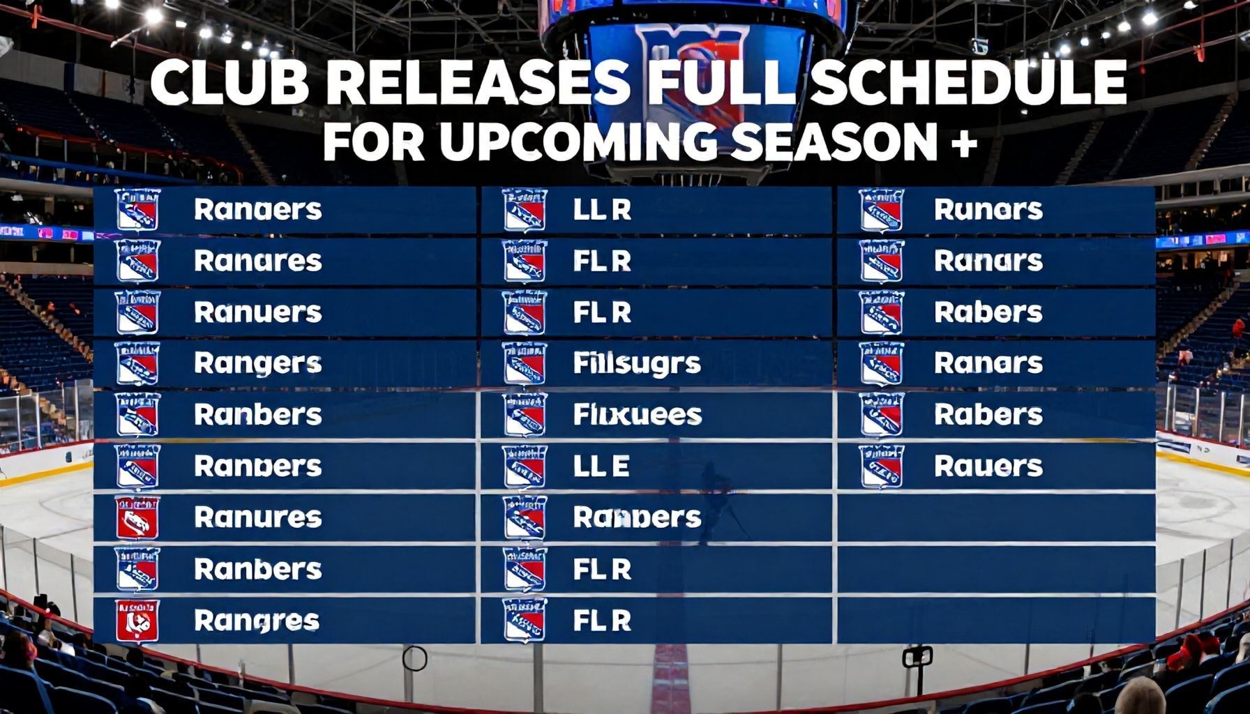 Club Releases Full Schedule for Upcoming Season