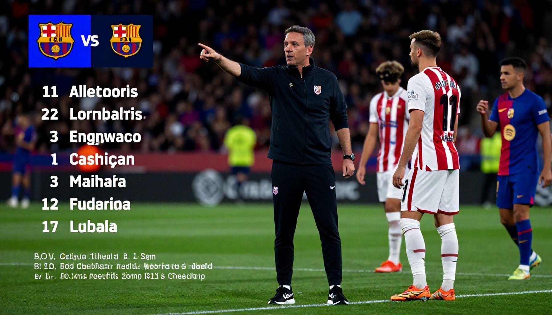 Coaches reveal starting lineups for Barcelona vs Atlético Madrid