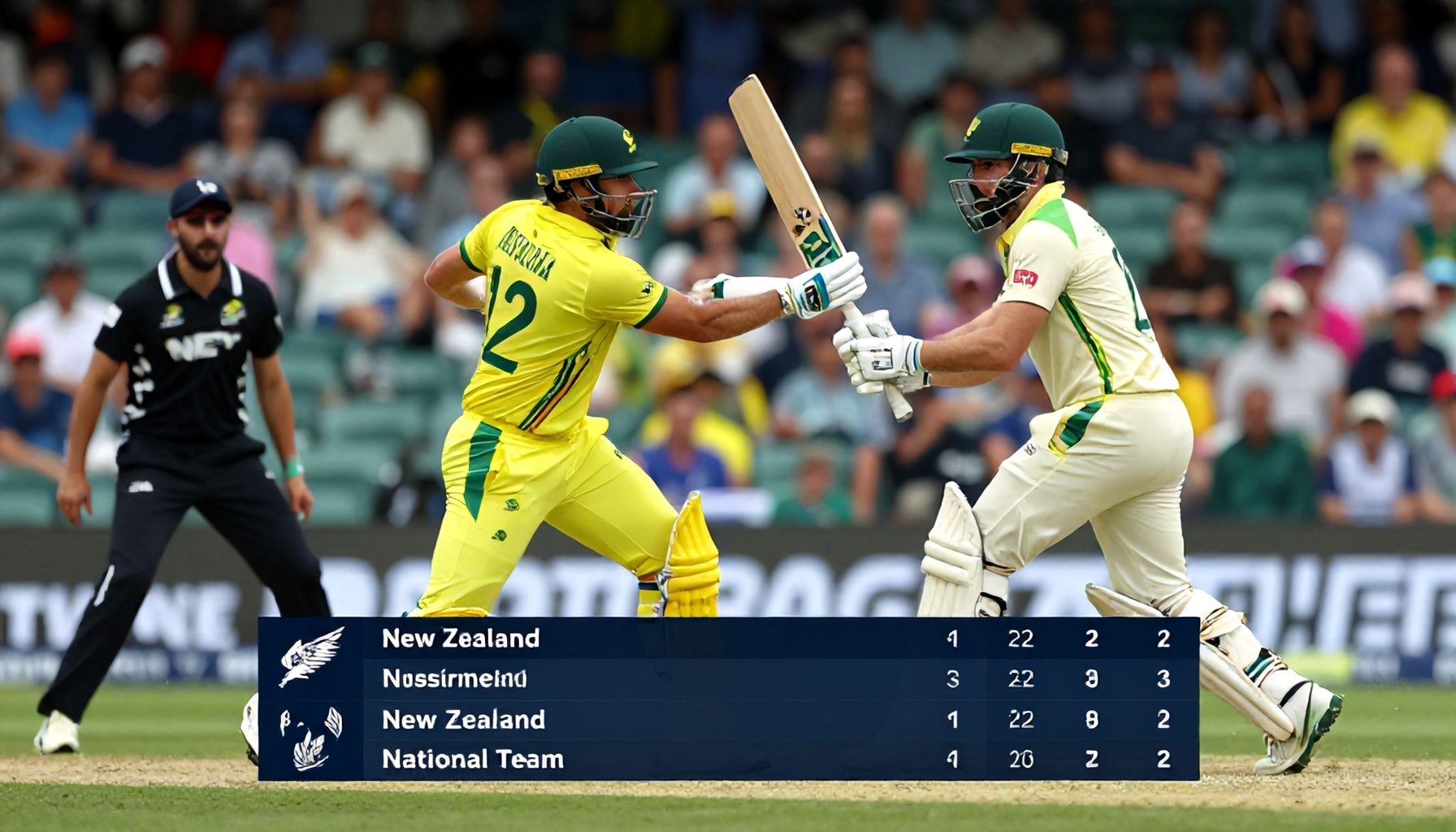 Cricket Fans Witness an Intense Battle Between Australia and New Zealand