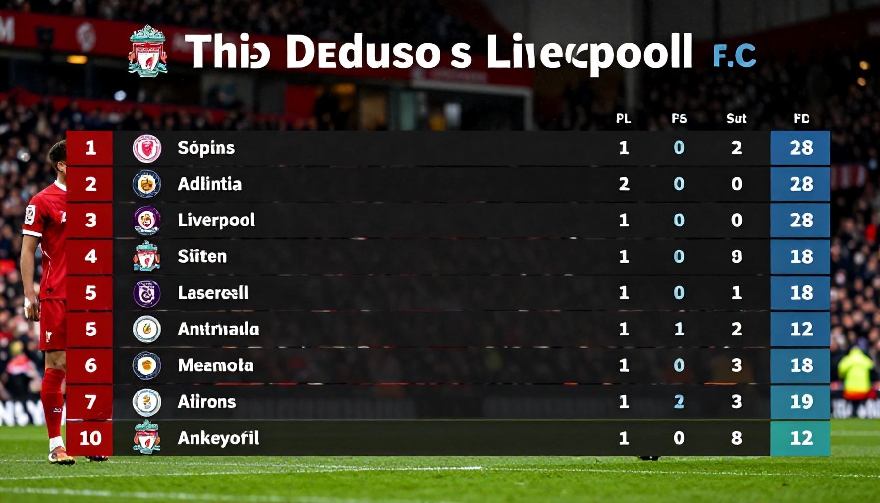 Crucial Clash: Liverpool FC Aims to Climb Premier League Table