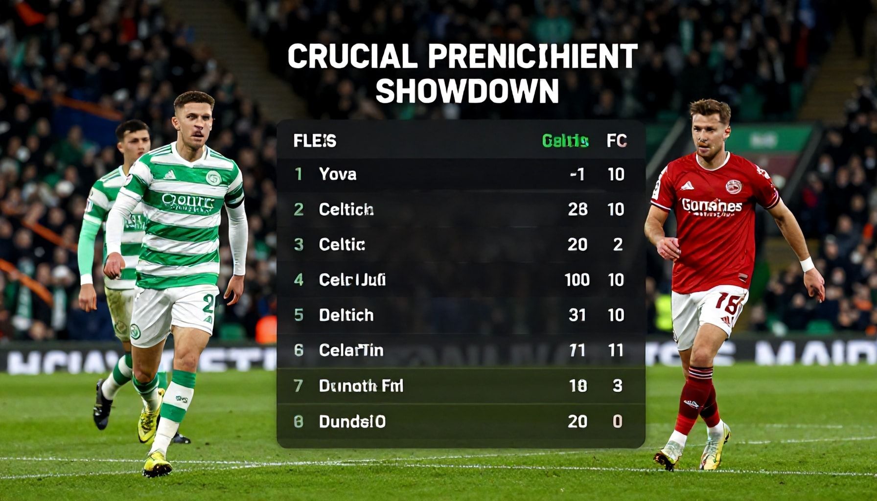 Crucial Premiership Showdown: Celtic FC Faces Dundee FC