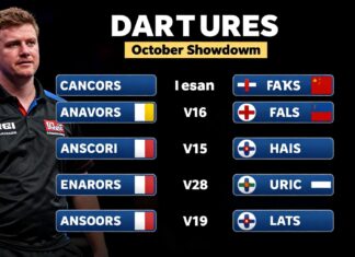 Darts fixtures confirmed for October showdown