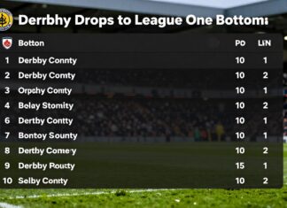 Derby County Drops to League One Bottom After 1-0 Loss to Bolton