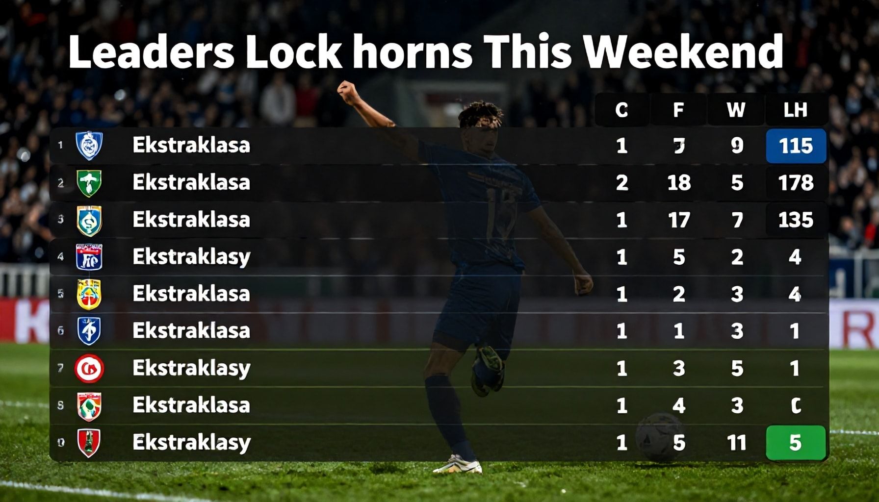 Ekstraklasa Leaders Lock Horns This Weekend