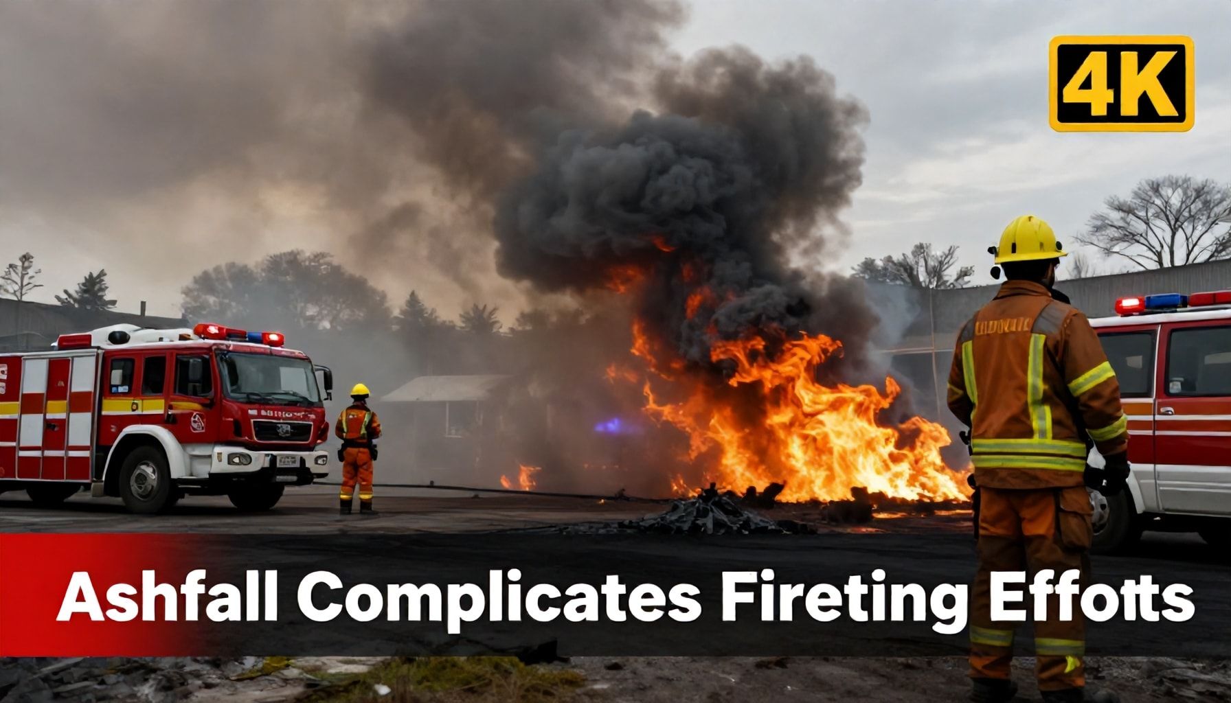 Emergency Services on High Alert as Ashfall Complicates Firefighting Efforts