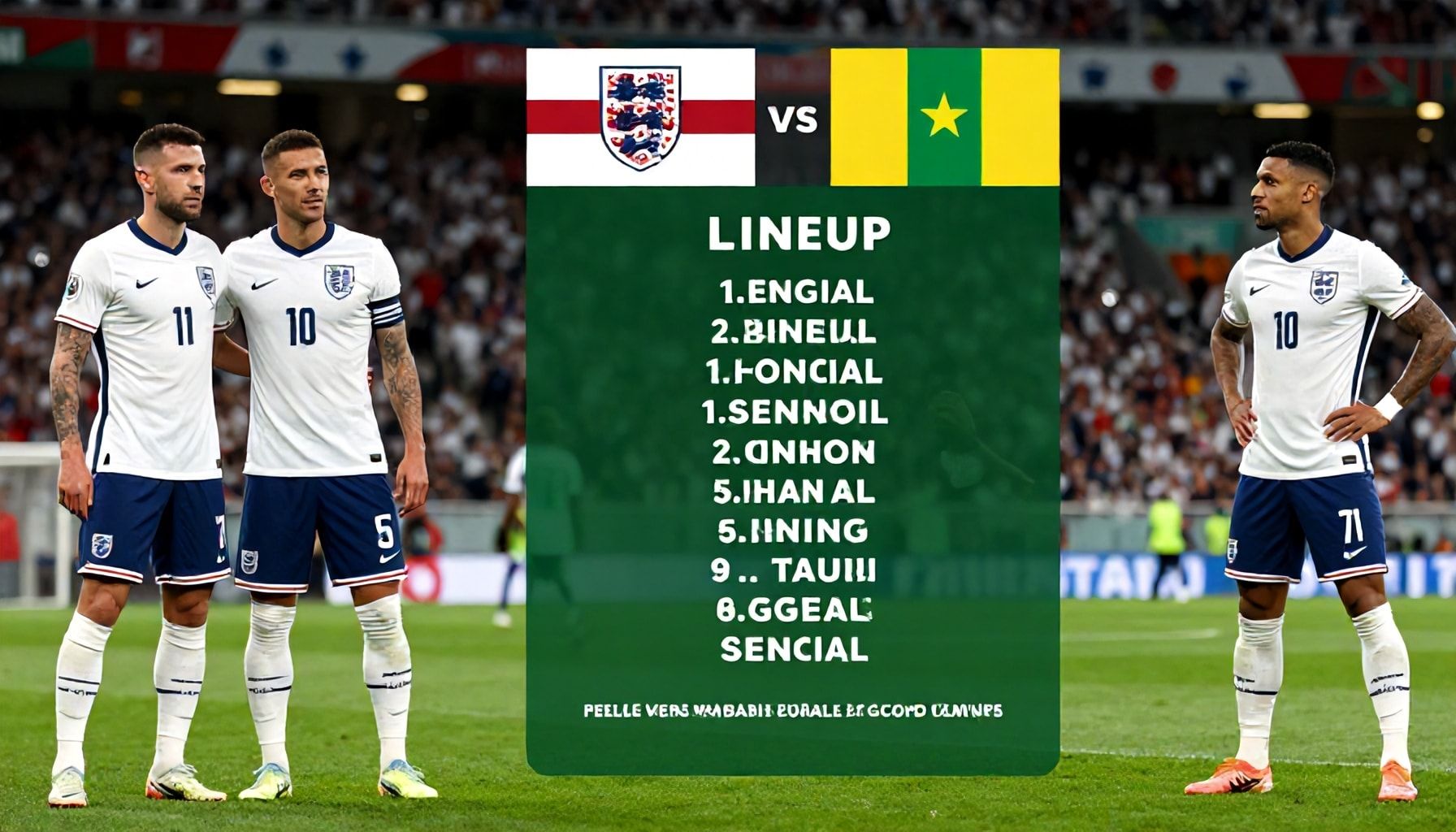 England and Senegal unveil lineups for pivotal World Cup encounter