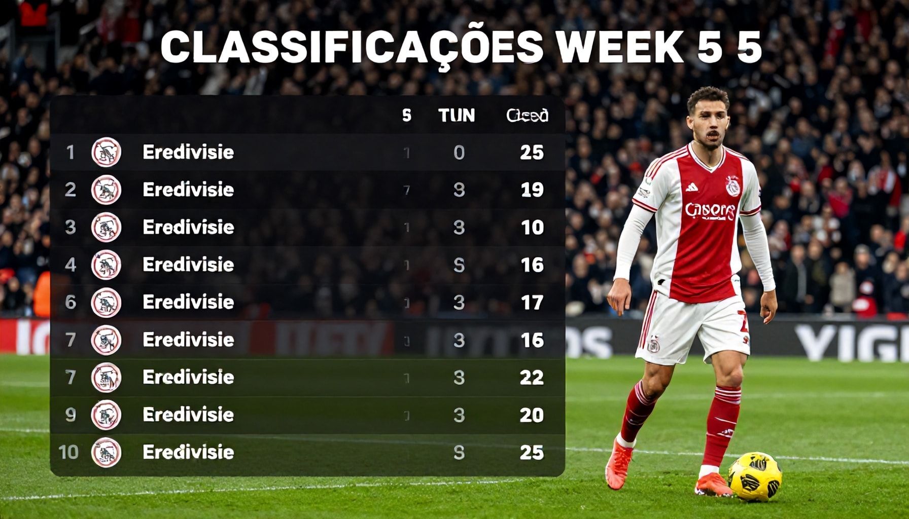 Eredivisie Standings Update: Ajax Claims Lead After Week 5