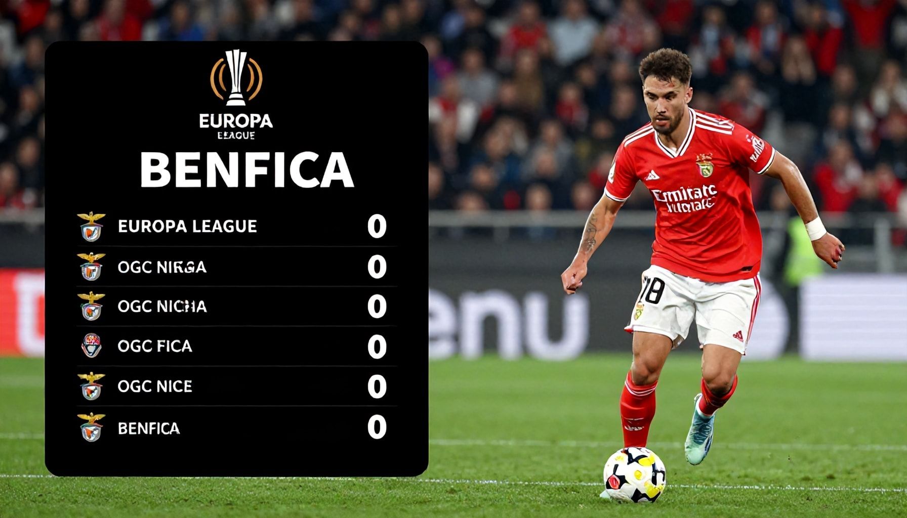 Europa League Opener Ends in Favour of OGC Nice Over Benfica