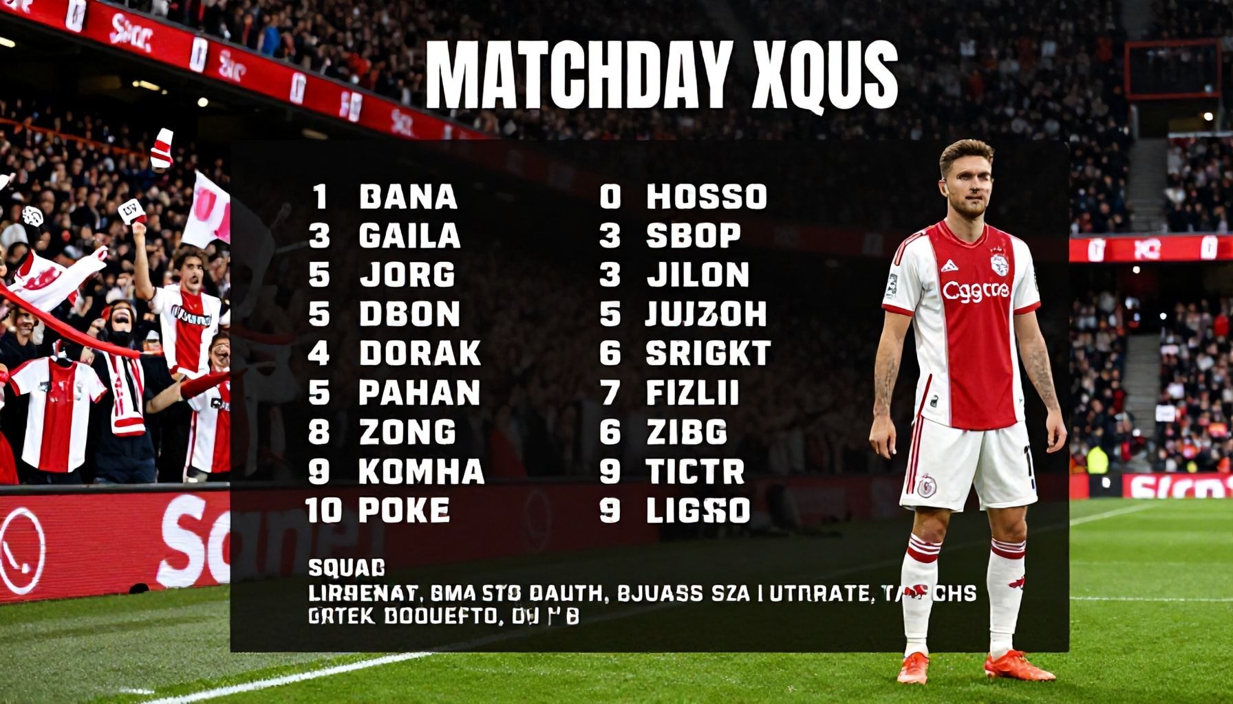 Fans react as Ajax and Utrecht finalise matchday squads