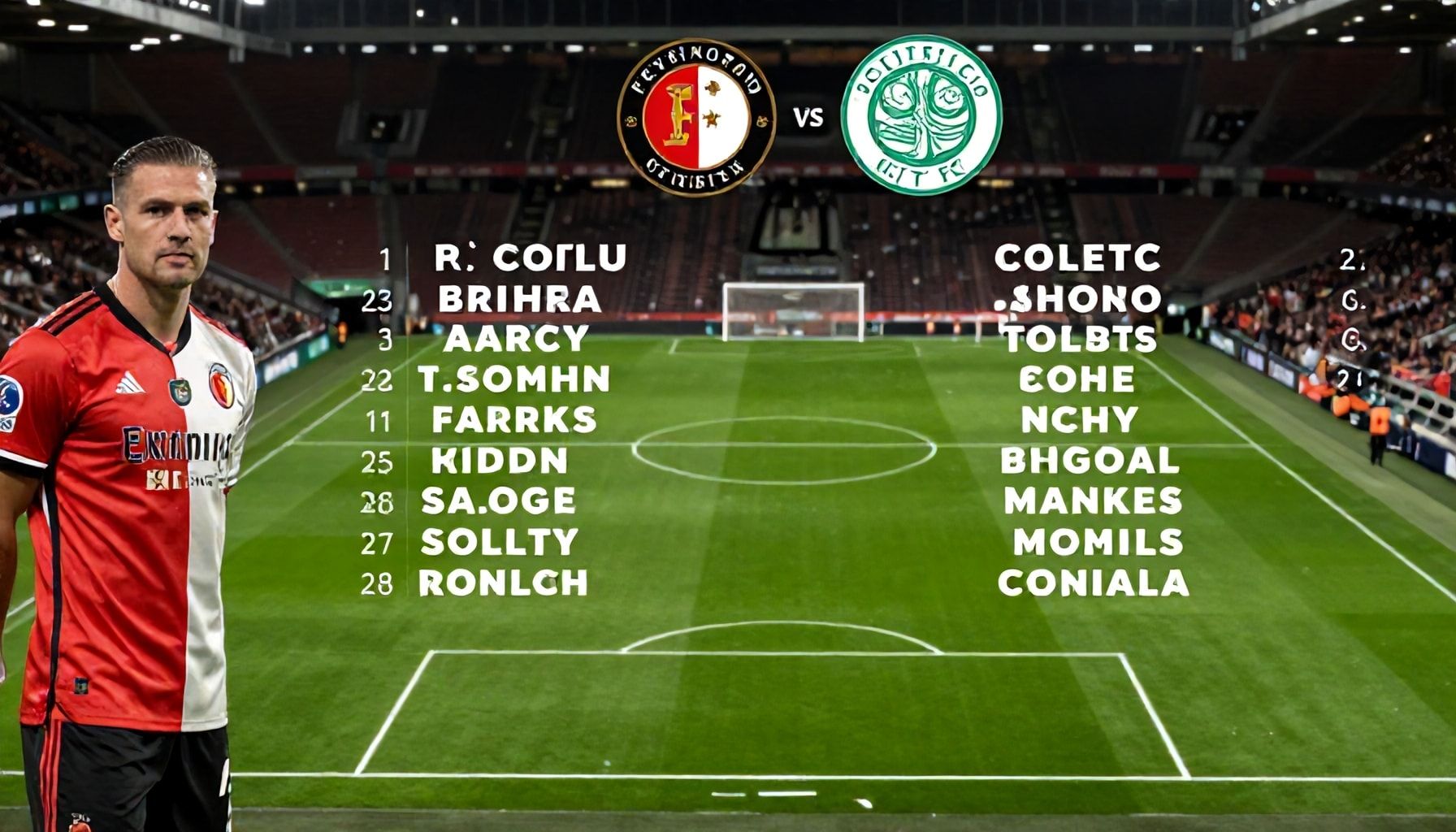 Feyenoord and Celtic FC announce squads for tonight's eagerly anticipated clash