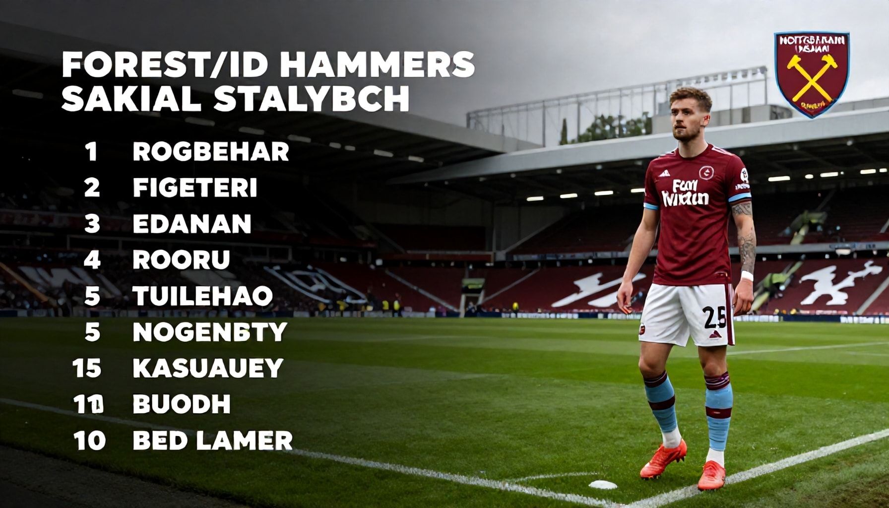 Forest and Hammers Prepare for Saturday's Clash with Lineup Reveals