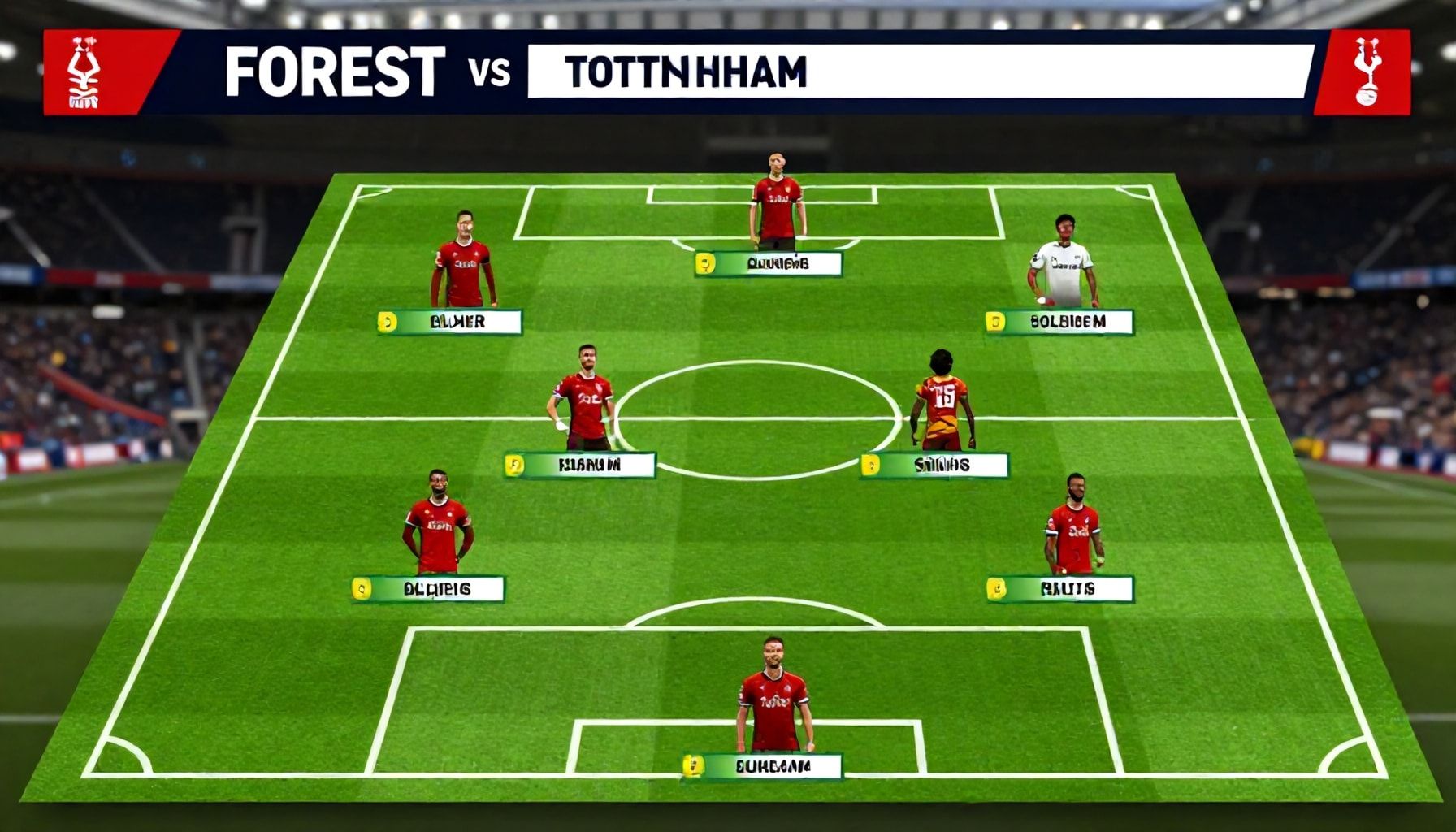 Forest vs Tottenham: How the Starting Lineups Compare
