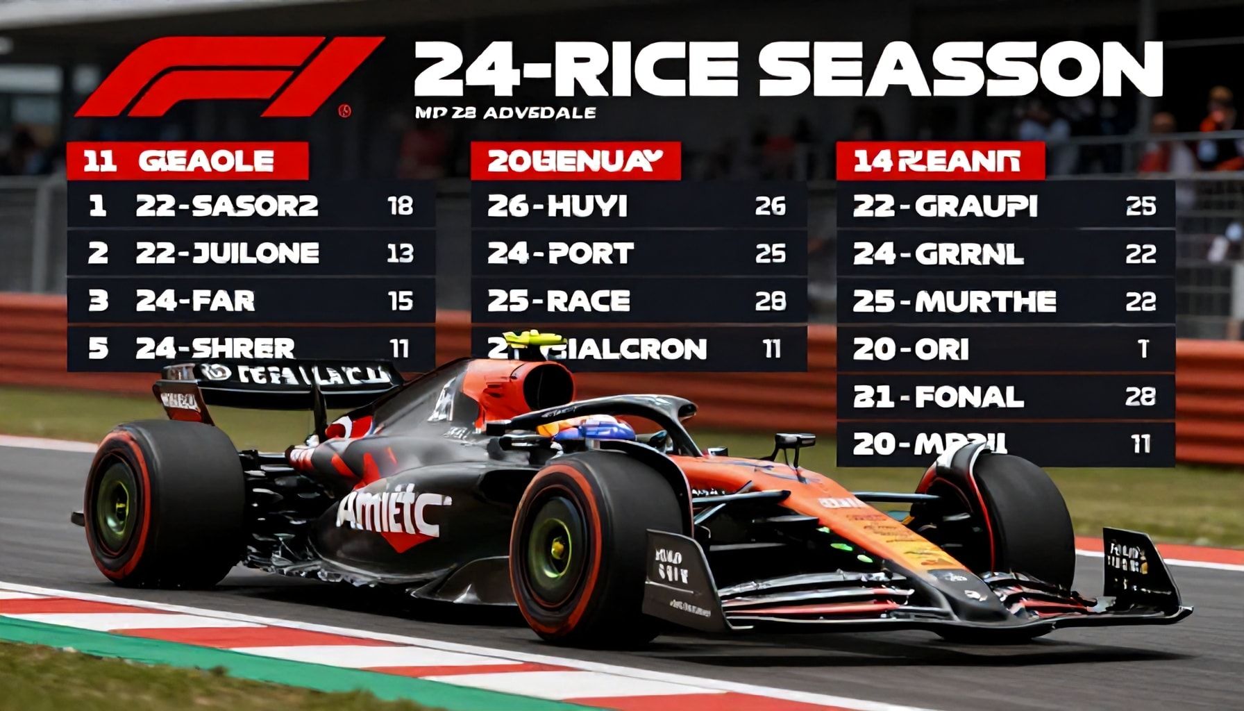 Formula 1 Confirms 24-Race Calendar for Intense 2024 Season