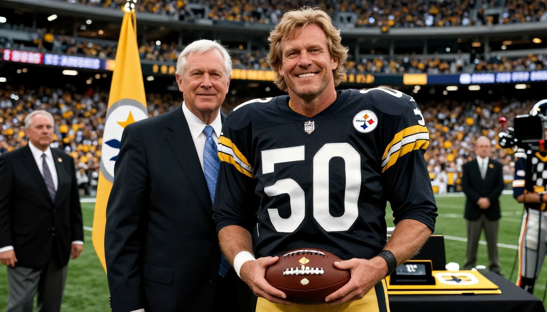 Franco Harris Honoured at Steelers' 50th Anniversary Celebration