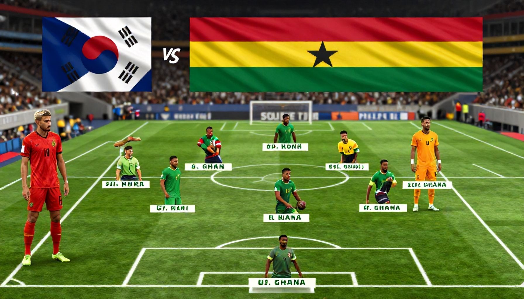 Ghana's Star-Studded Lineup Aims to Overcome South Korea