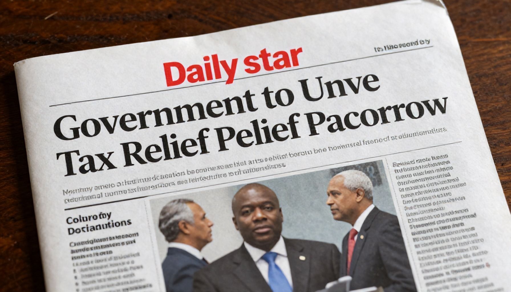 Government to Unveil Tax Relief Package Tomorrow