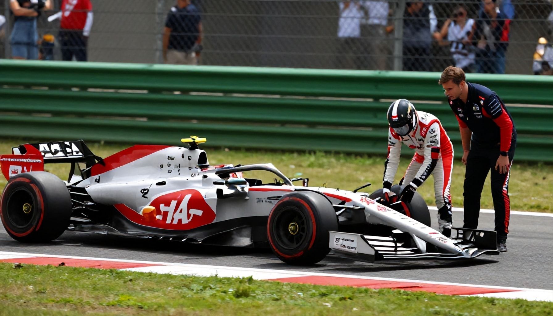 Haas driver penalised following Imola track collision