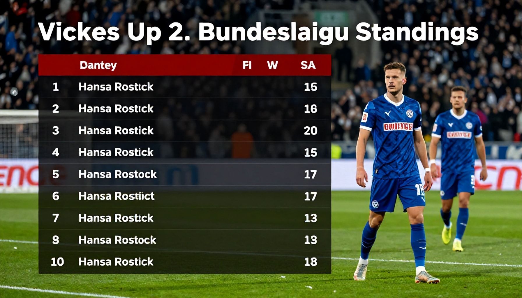 Hansa Rostock's Victory Shakes Up 2. Bundesliga Standings