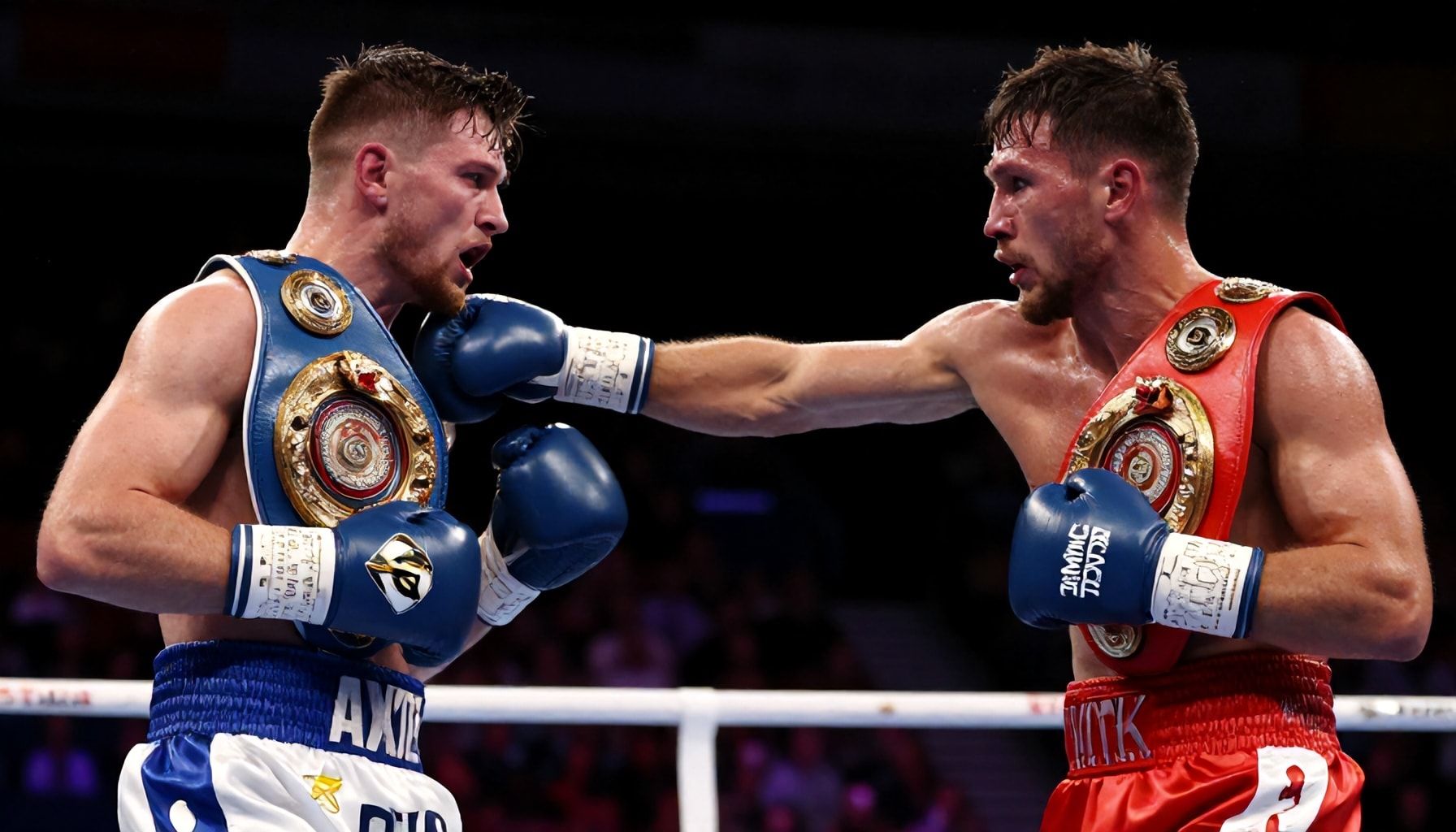 Heavyweight champions clash in high-stakes fight at Wembley Stadium