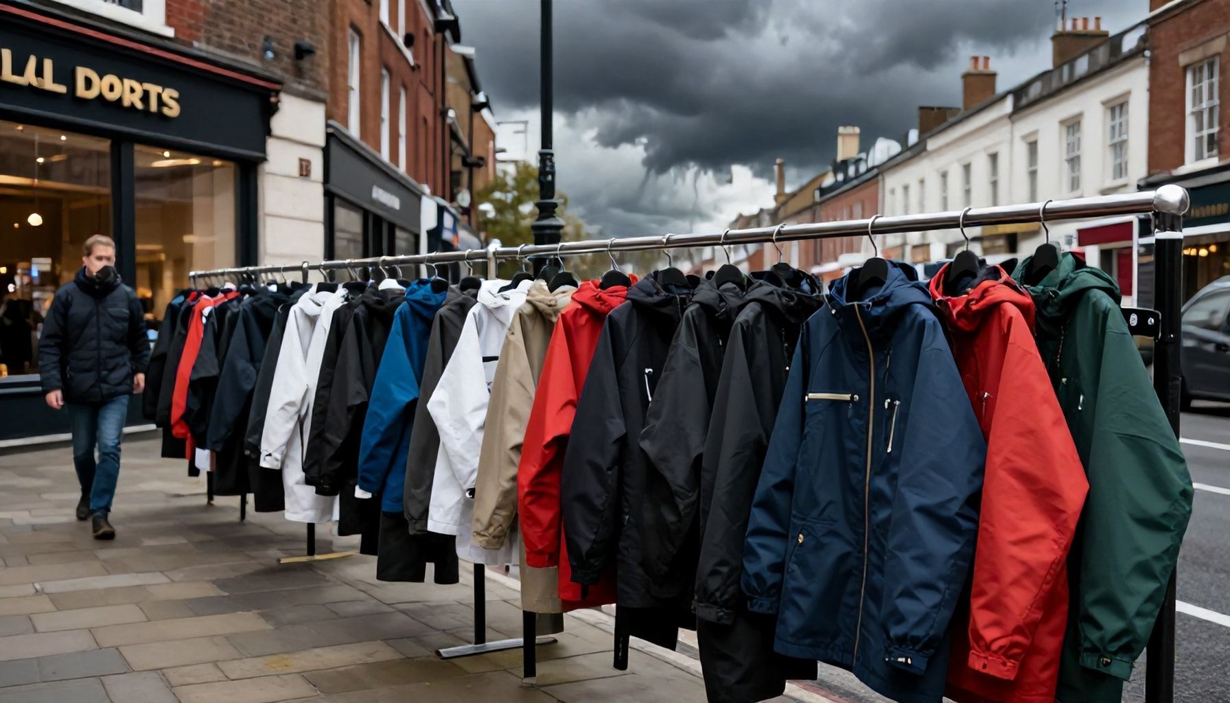 High Street Responds to Storm Forecast with Windbreaker Rush