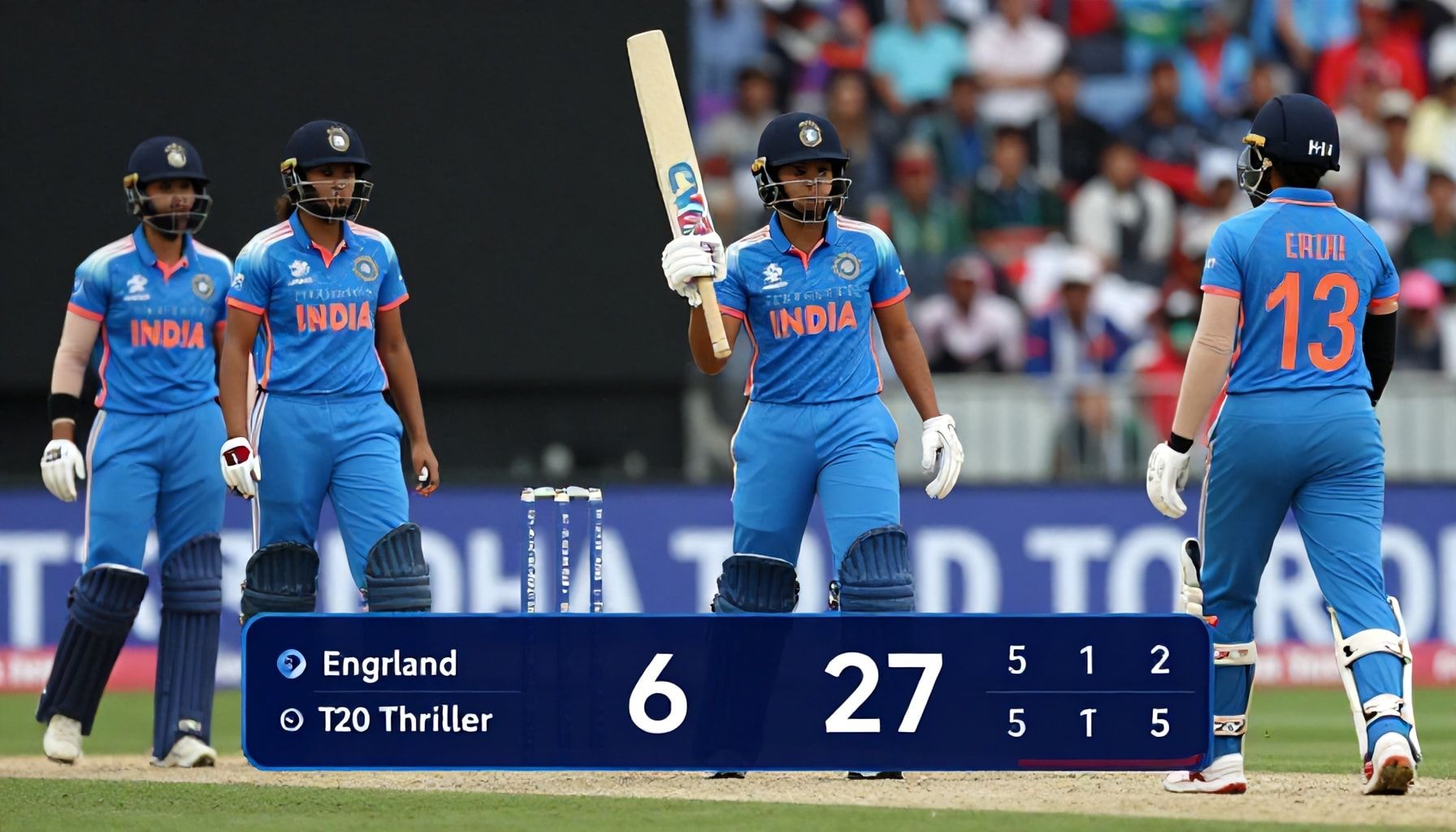 India Women Secure Narrow Victory Over England in T20 Thriller
