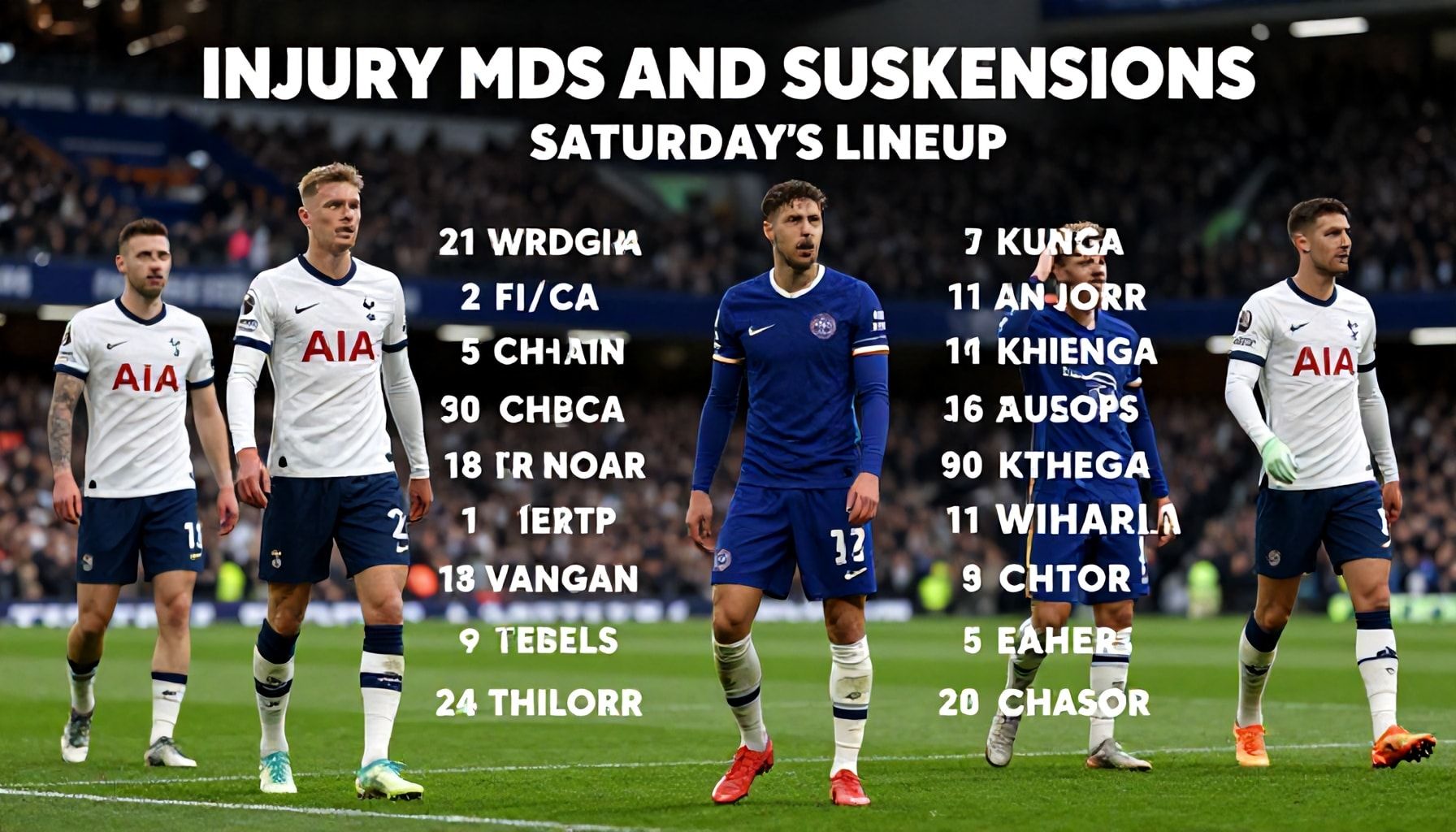 Injury Concerns and Suspensions Shape Saturday's Lineups