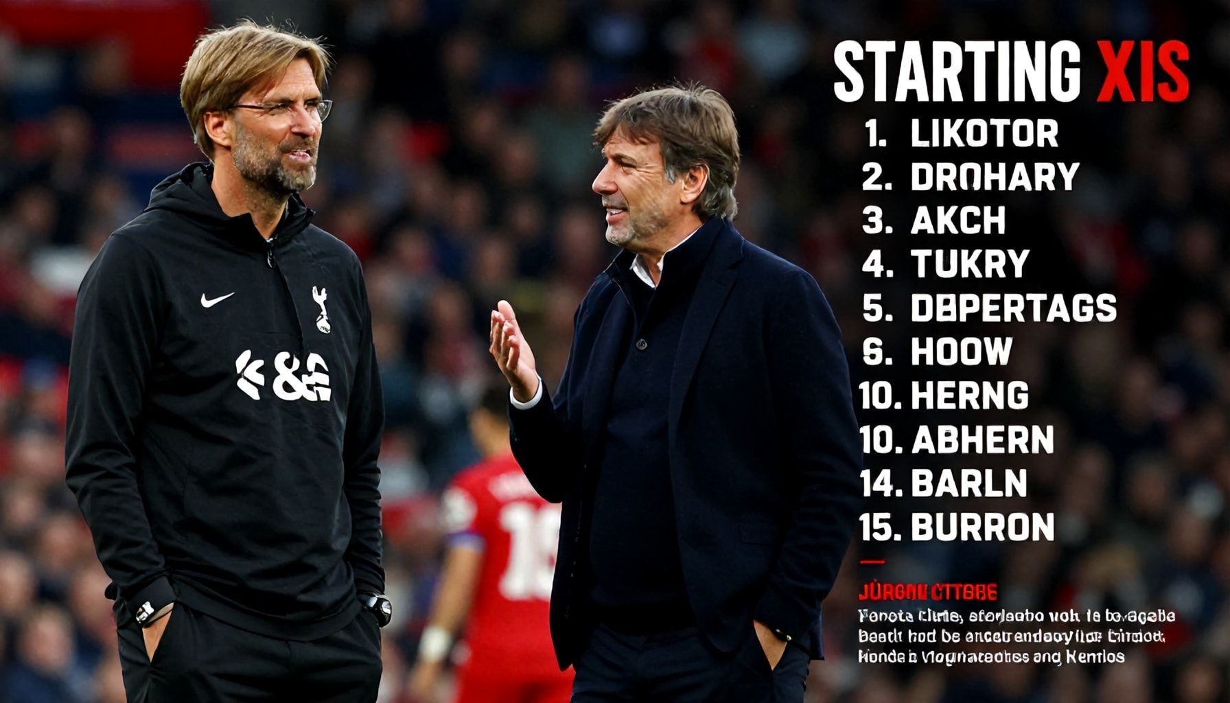 Jürgen Klopp and Antonio Conte Set Starting XIs for Saturday's Clash