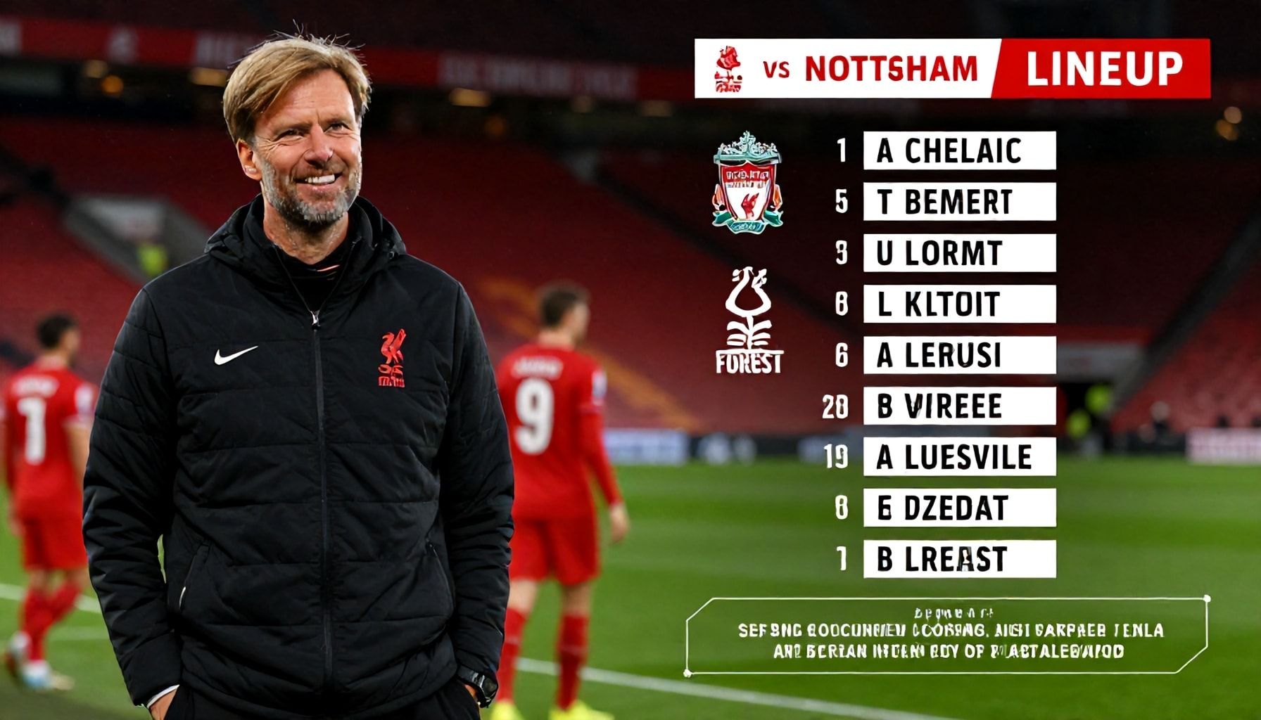 Jürgen Klopp Names Strong Squad for Forest Challenge