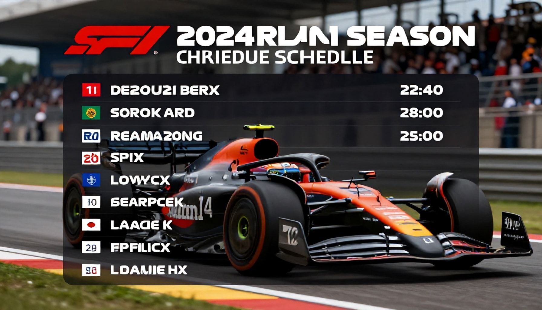 Key Dates Set for 2024 F1 Season